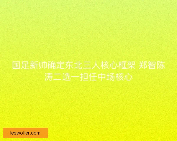 国足新帅确定东北三人核心框架 郑智陈涛二选一担任中场核心